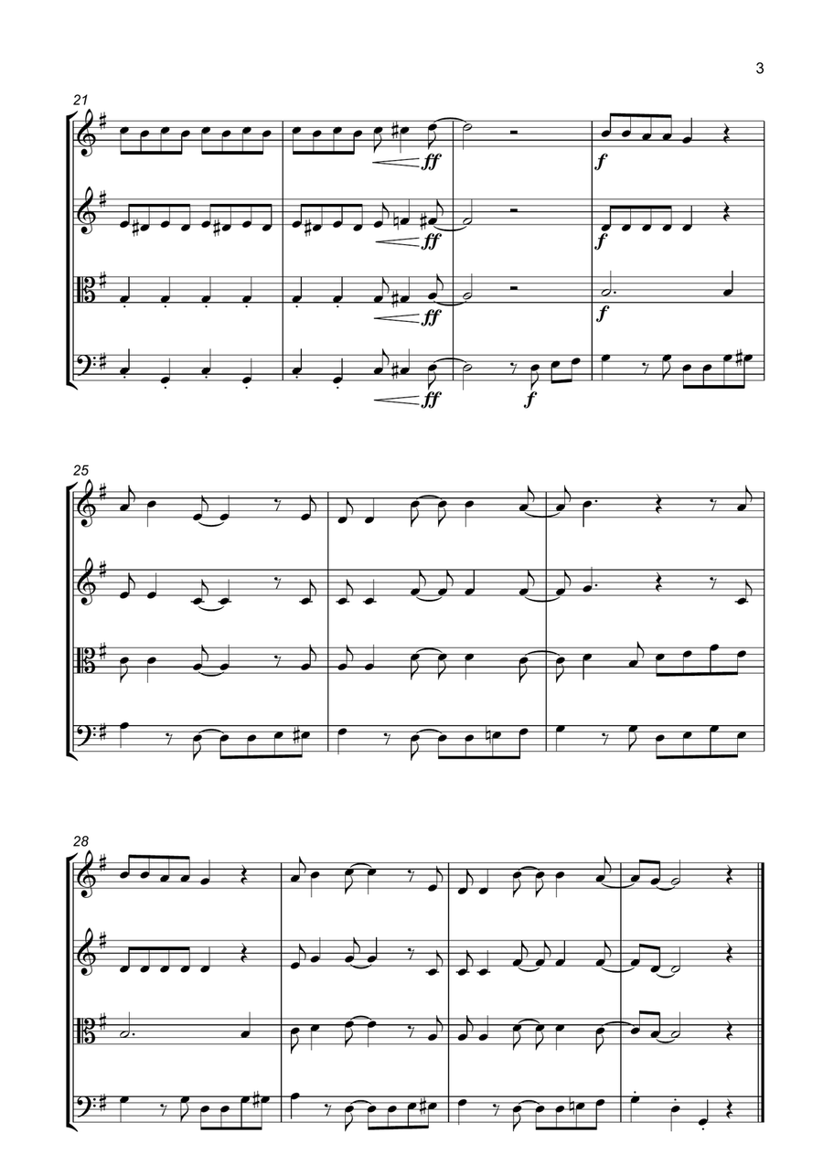 Scooby Doo, Where Are You? String Quartet scores gallery preview page 3