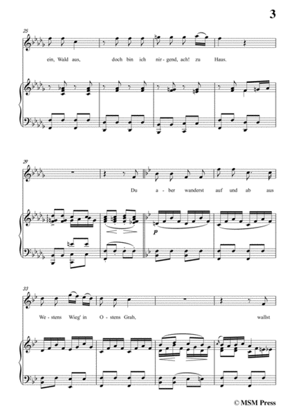Schubert-Der Wanderer an den Mond,Op.80,in b flat minor,for Voice&Piano image number null