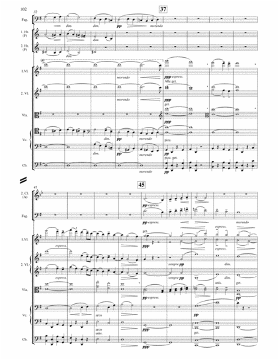 Mahler (arr. Lee): Symphony No. 4 in G Major 3rd movement, Full Score Chamber Orchestra scores gallery preview page 4