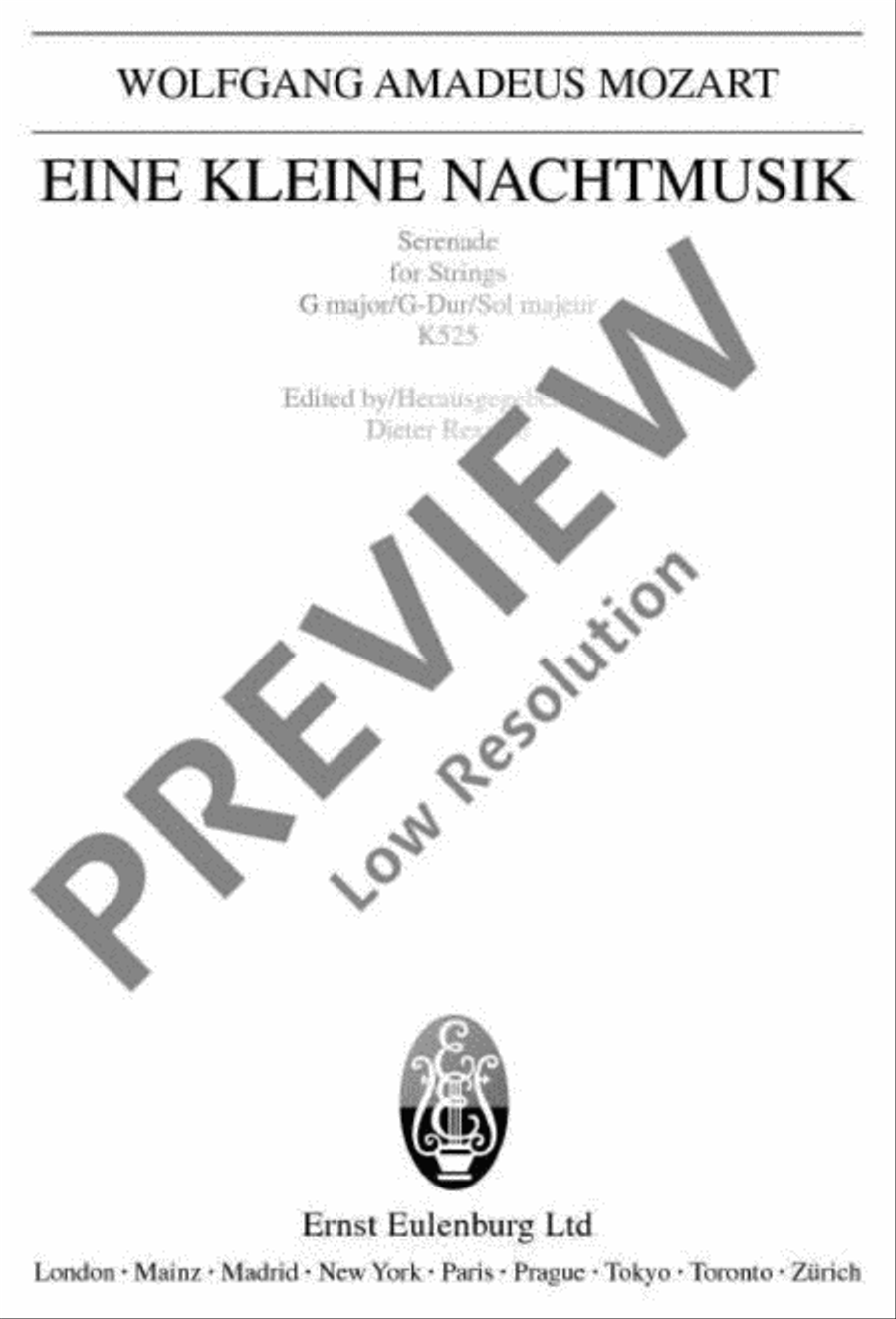 Eine kleine Nachtmusik Cello scores gallery preview page 2