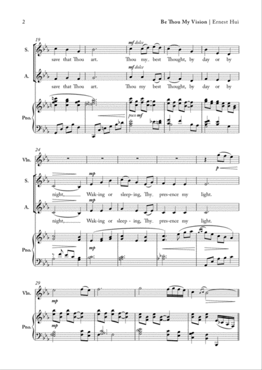 Be Thou My Vision (2019) 4-Part scores gallery preview page 2