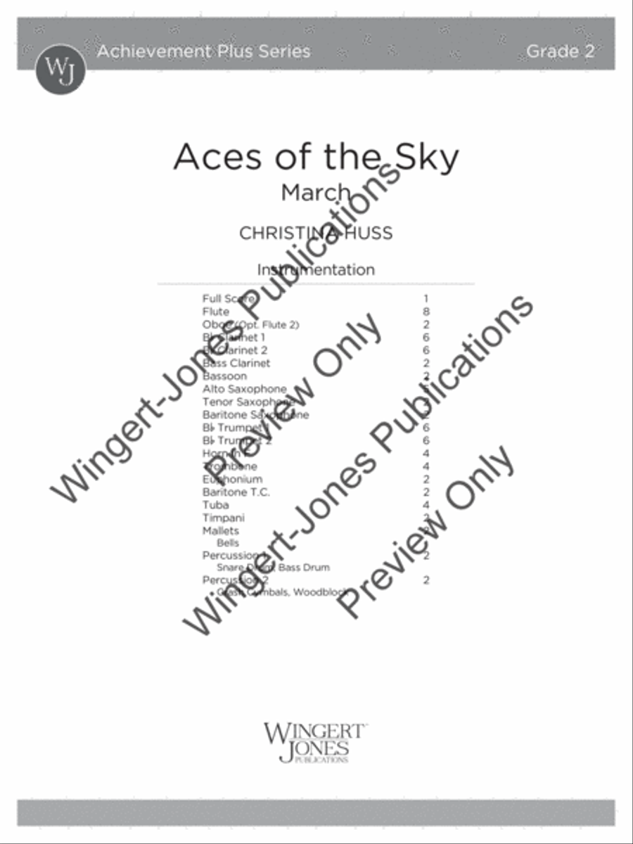 Aces of the Sky (Score) Concert Band scores gallery preview page 2