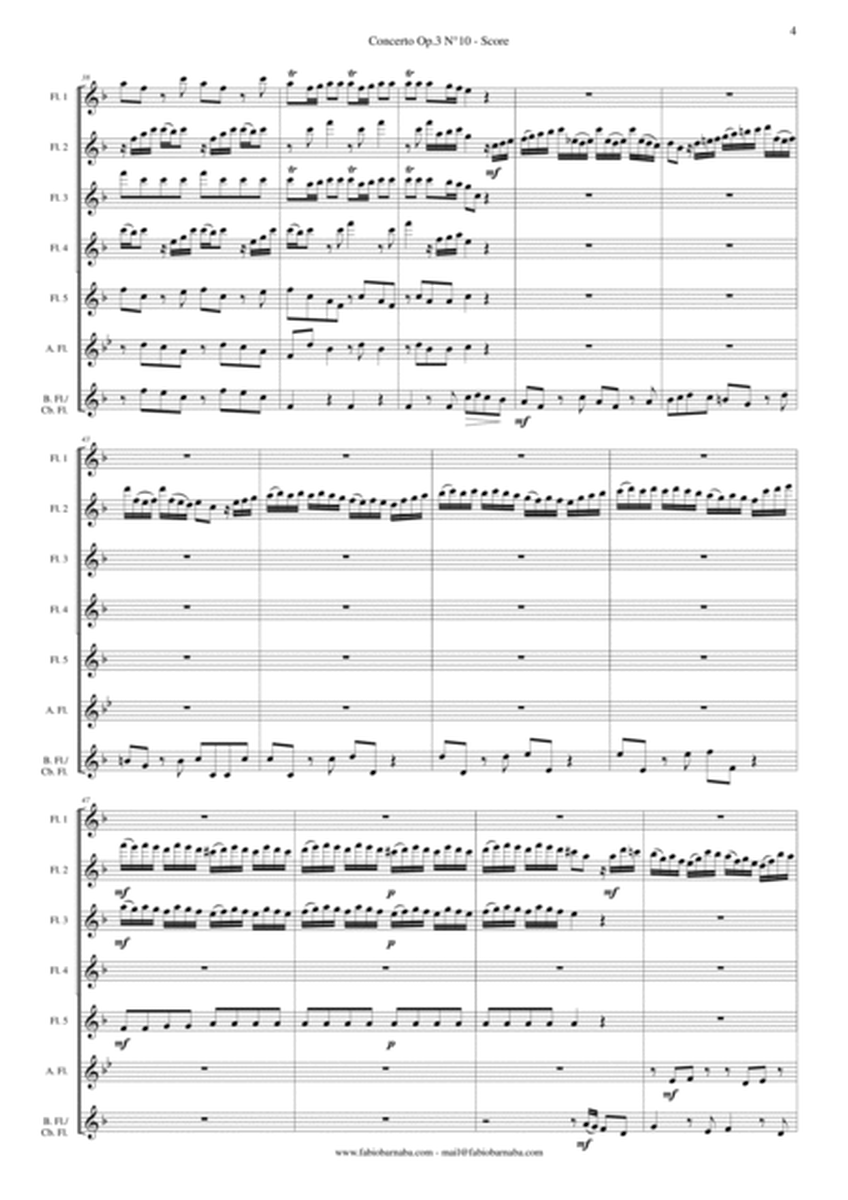 Vivaldi: Concerto Op.3 n°10 - for 4 Flutes and Flute Choir image number null