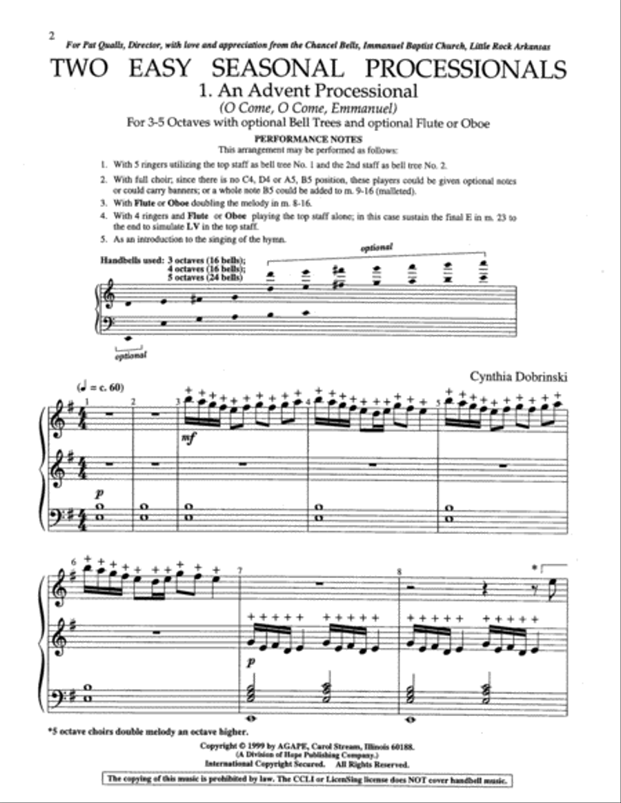 Two Easy Seasonal Processionals 5-Octaves scores gallery preview page 10
