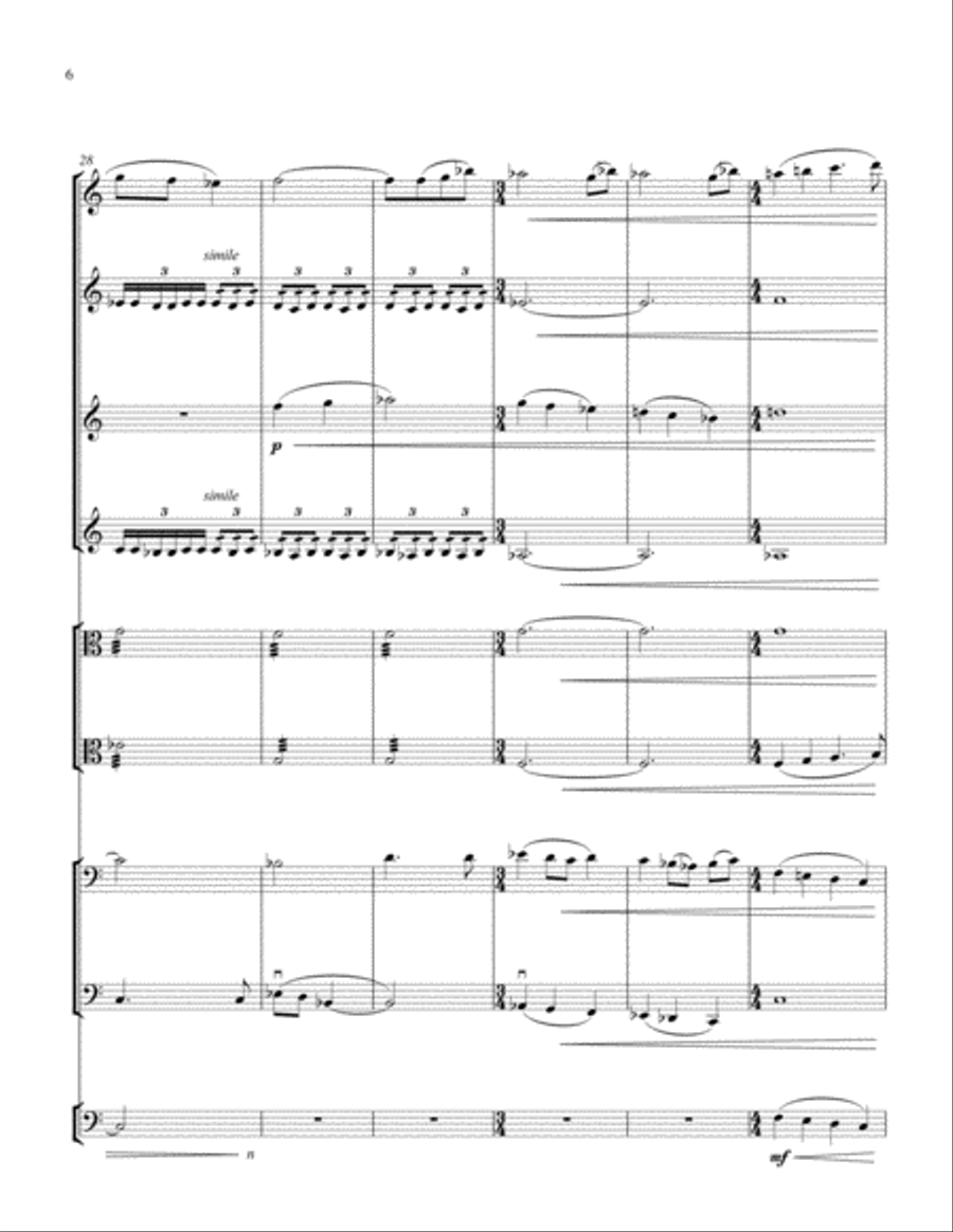Nonet String Quartet scores gallery preview page 6