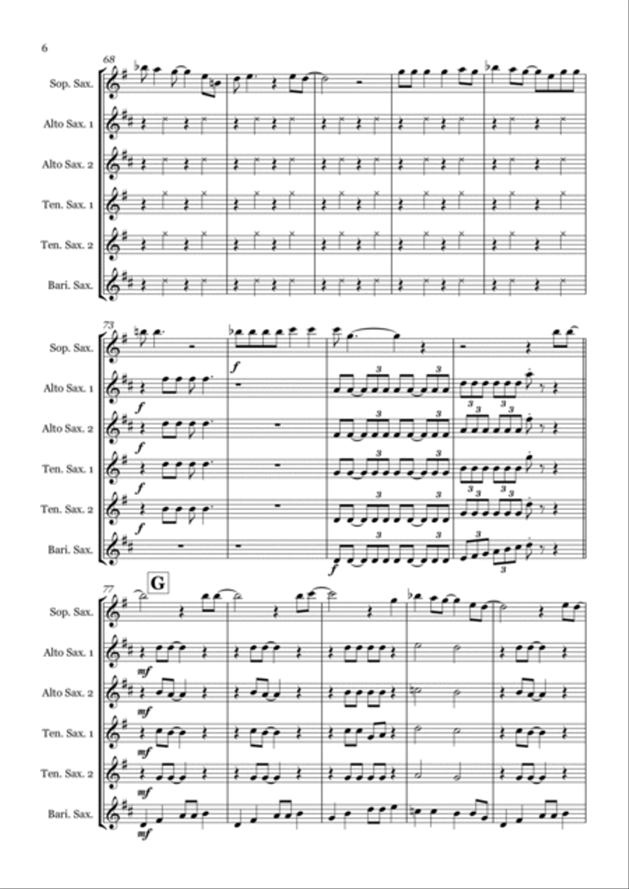 Crazy Little Thing Called Love Woodwind Ensemble scores gallery preview page 6