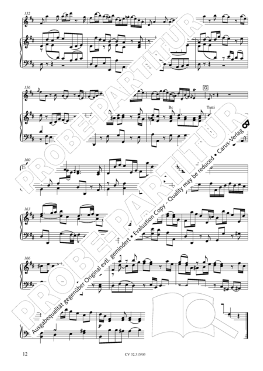 Flute concerto in D major (Flotenkonzert in D) Flute scores gallery preview page 13