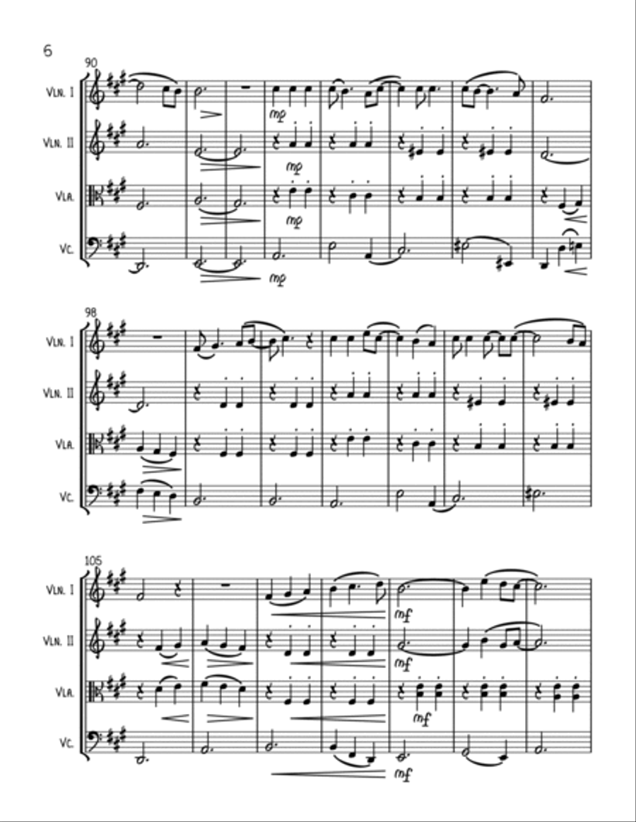 Tightrope String Quartet scores gallery preview page 6