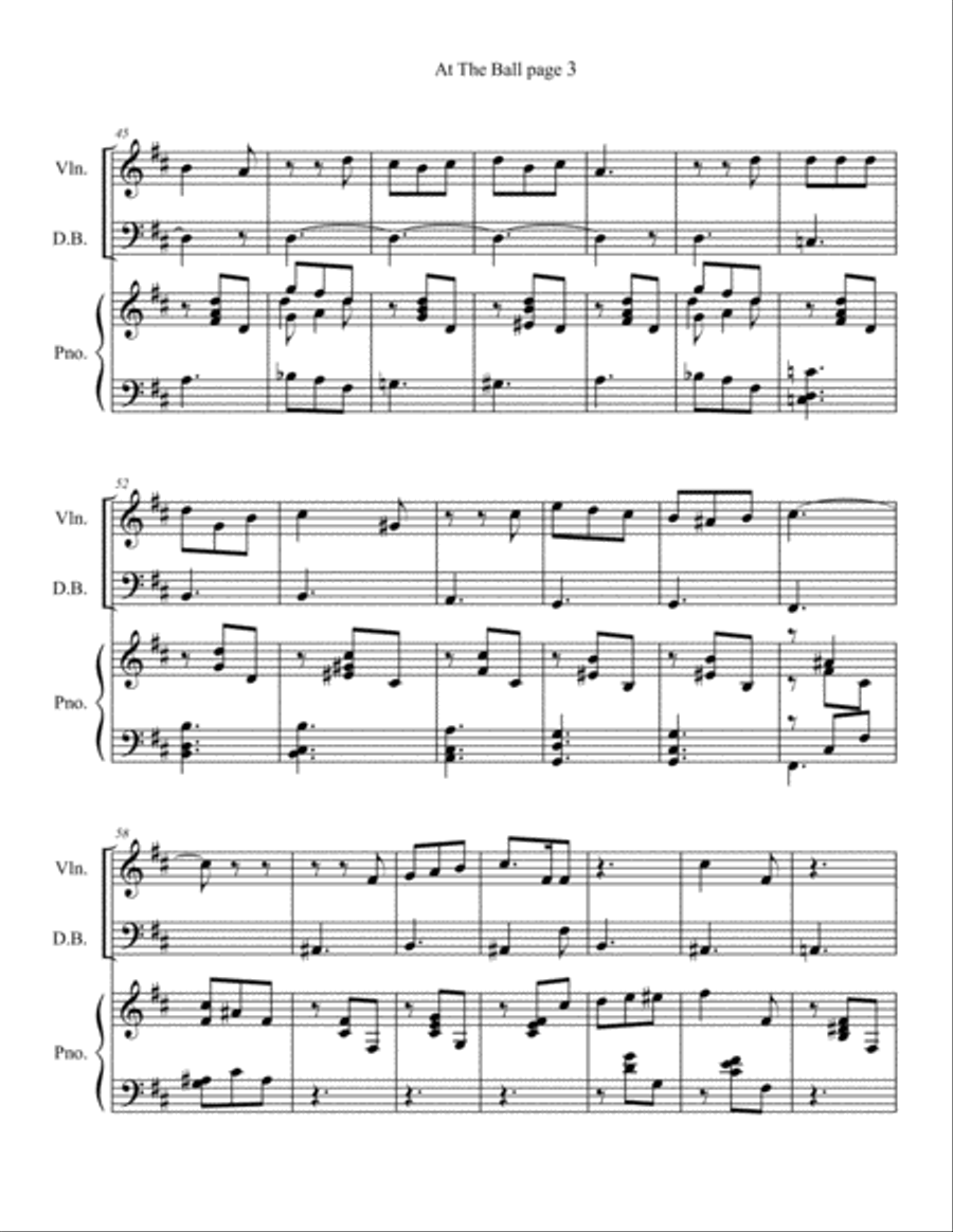 6 Romances, Op.38: III. Amid the Din of the Ball Small Ensemble scores gallery preview page 3
