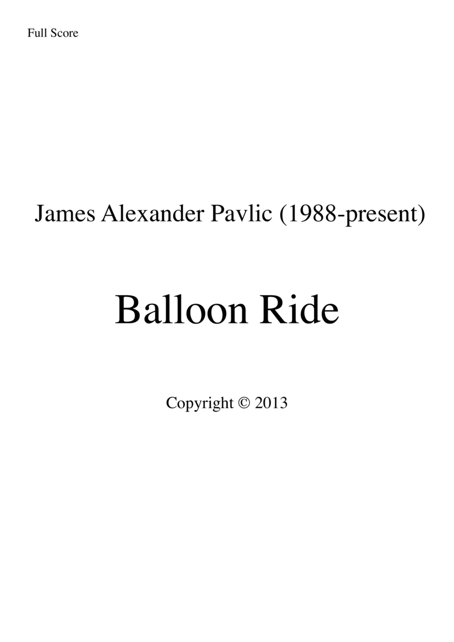 Balloon Ride Chamber Orchestra scores gallery preview page 1