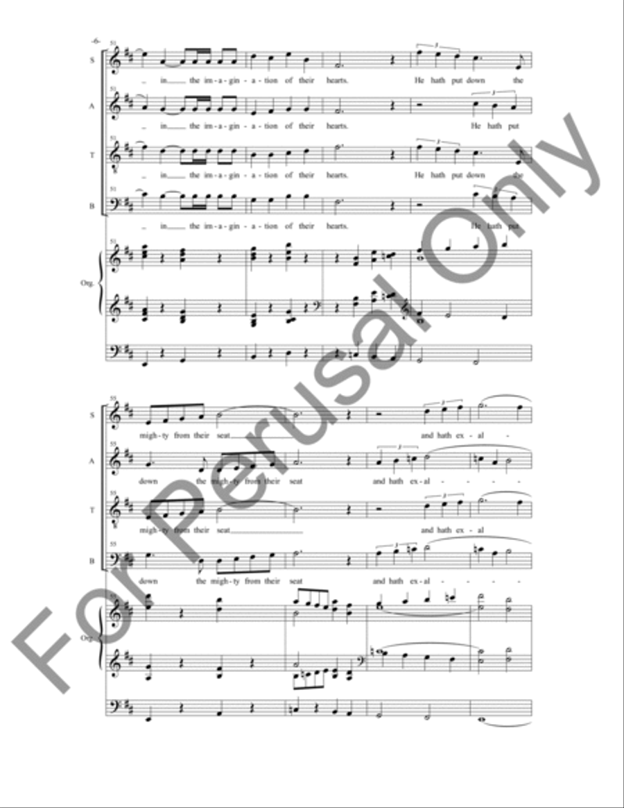 Magnificat and Nunc Dimittis 4-Part scores gallery preview page 7