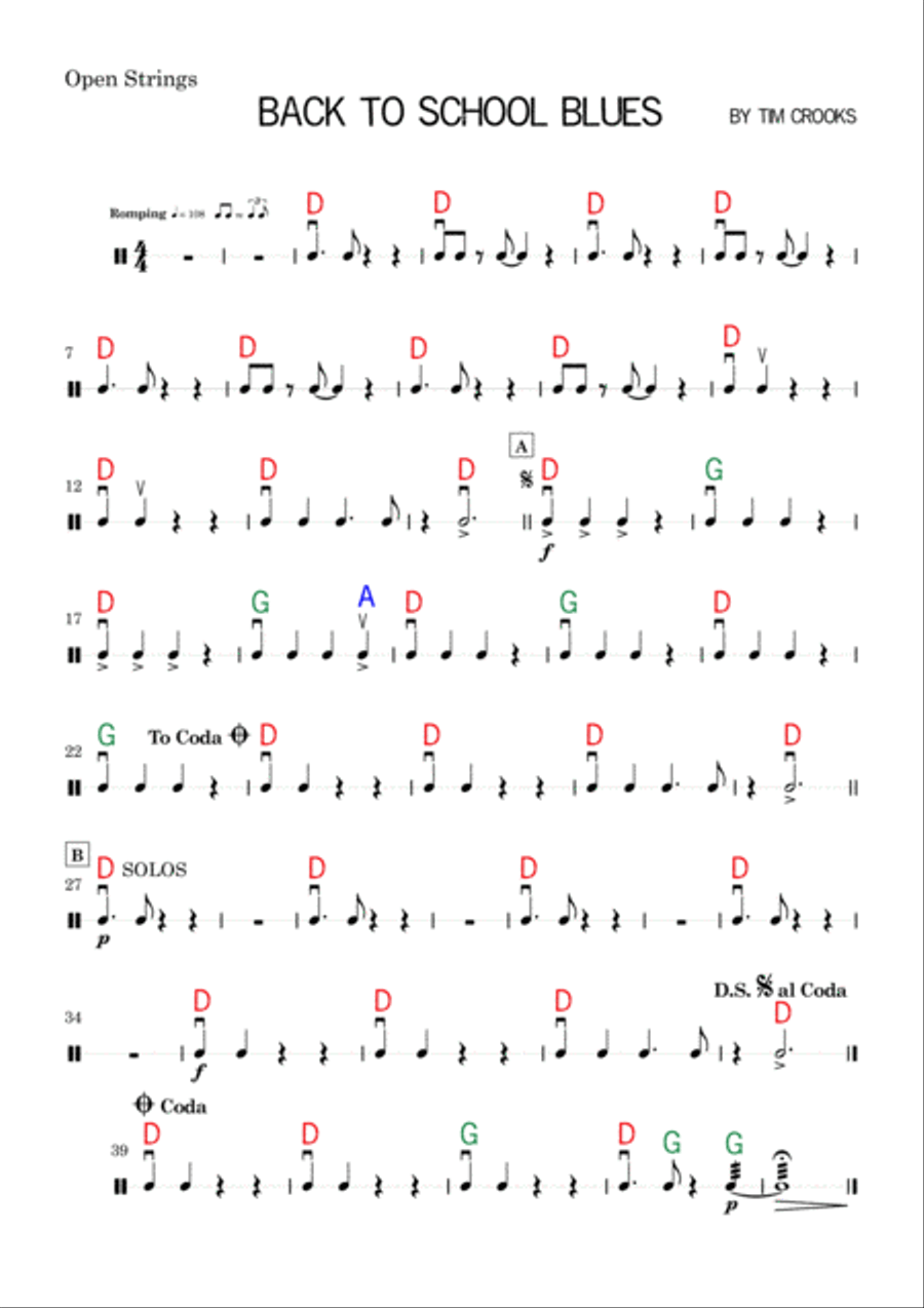 Back to School Blues String Orchestra scores gallery preview page 6