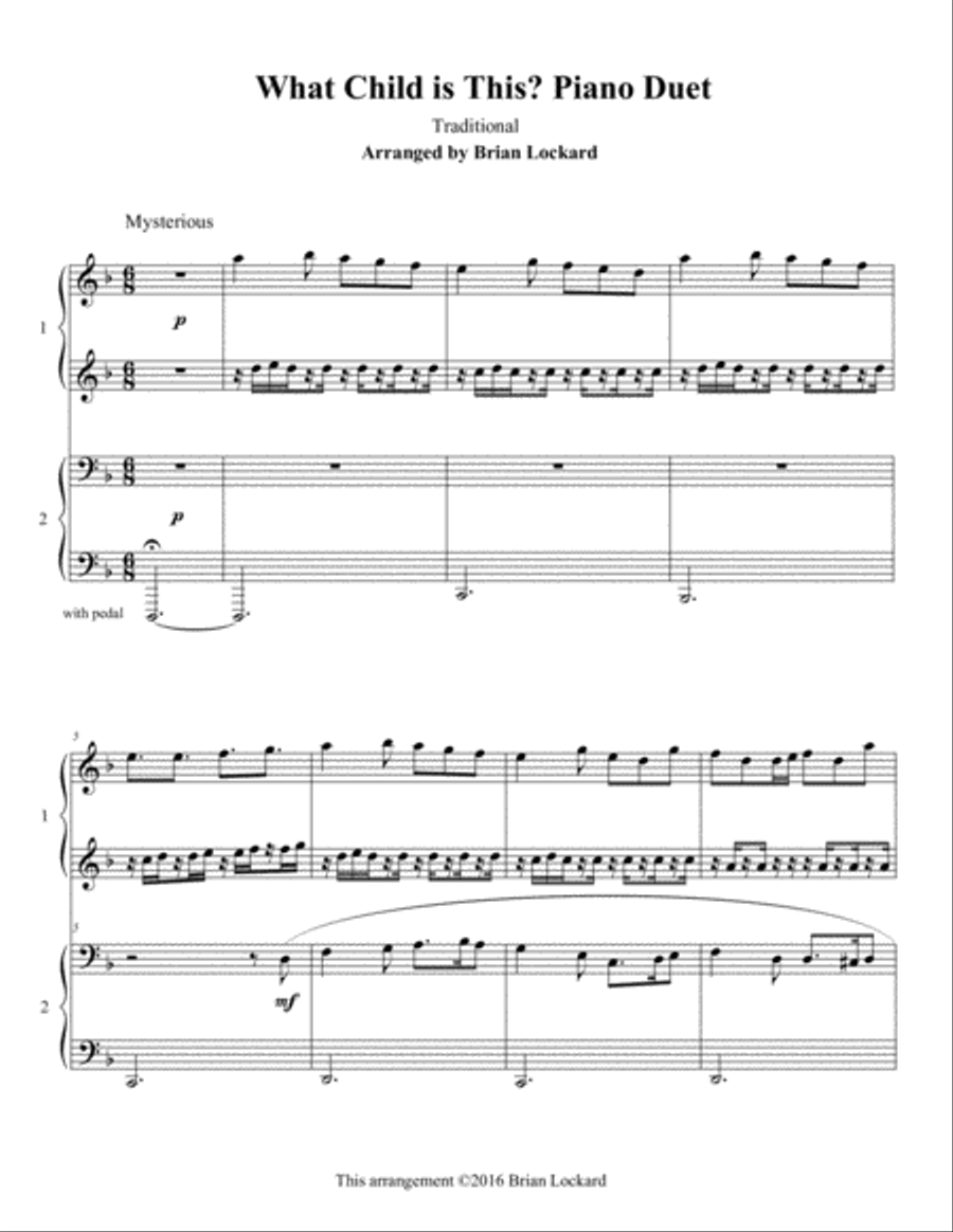 Advanced Christmas Duets for Piano Piano scores gallery preview page 1