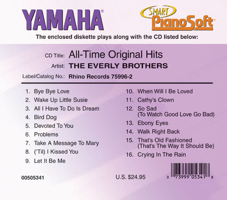 The Everly Brothers - All-Time Original Hits - Piano Software
