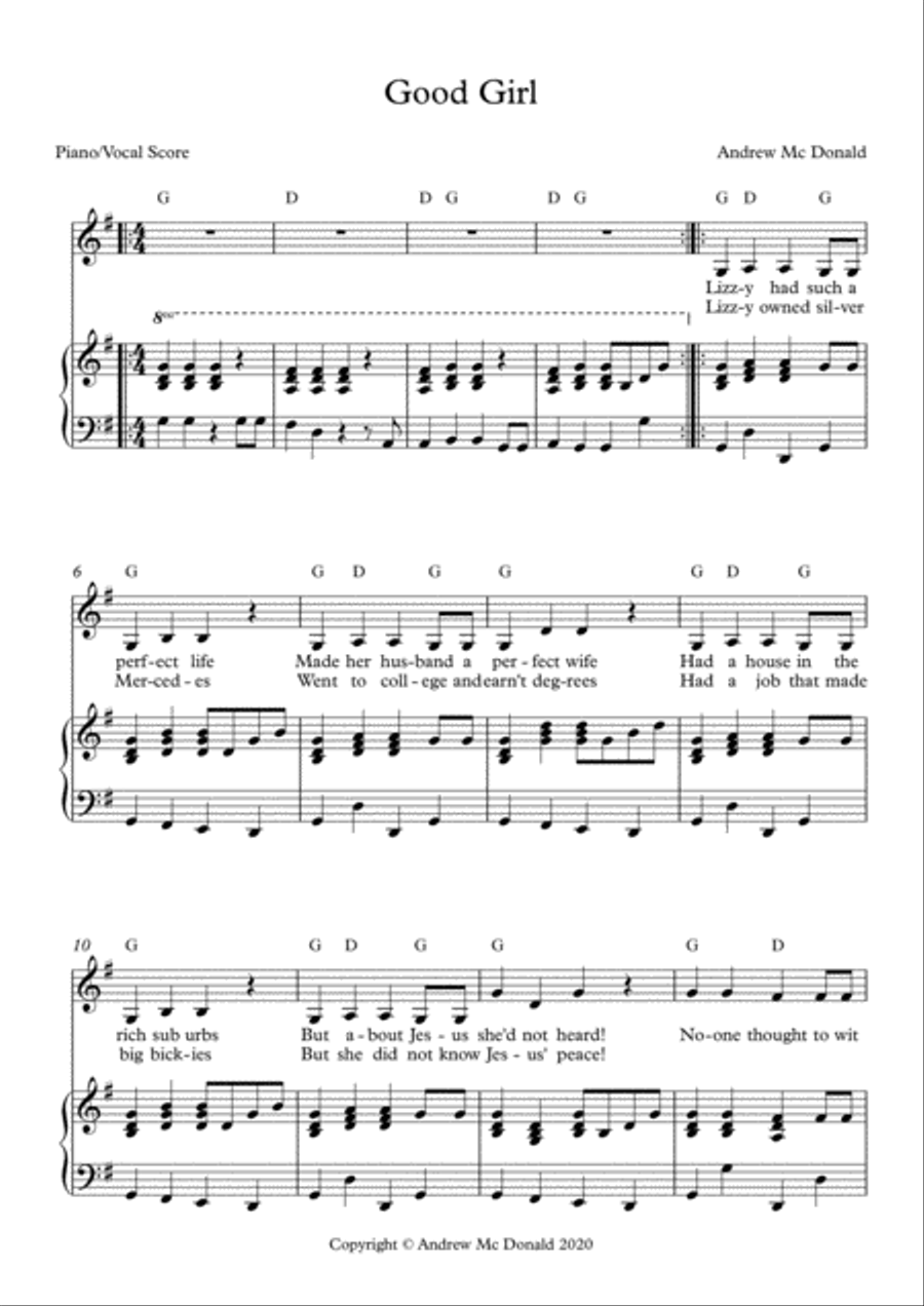 Good Girl Good Girl Voice scores gallery preview page 2