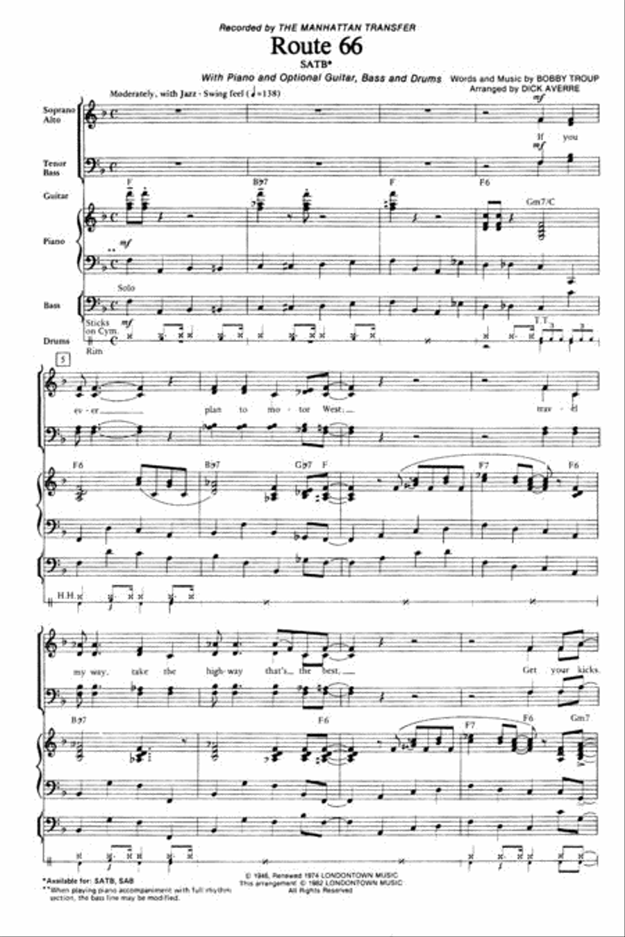 Route 66 Route 66 4-Part scores gallery preview page 2
