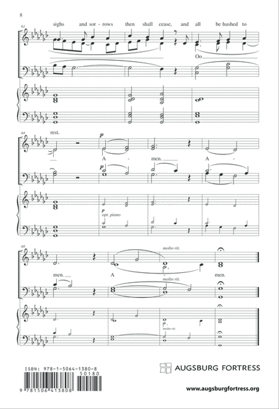 An Hour of Hallowed Peace 4-Part scores gallery preview page 9