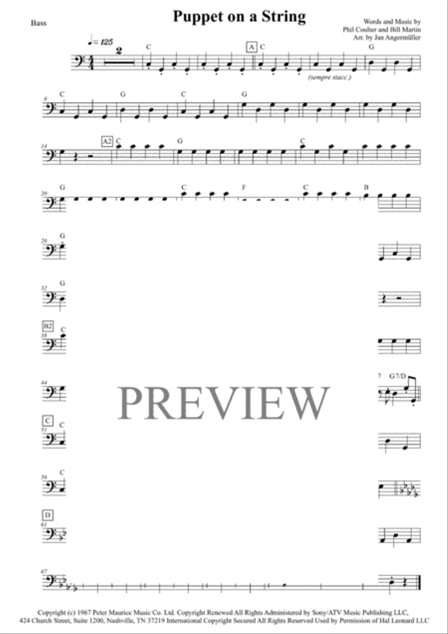 Puppet On A String Puppet On A String String Duet scores gallery preview page 1