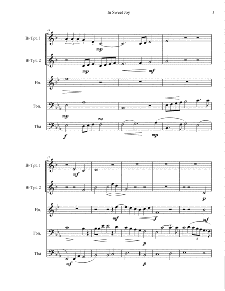 Fantasia: In Sweet Joy (In dulci jubilo) -Brass quintet image number null
