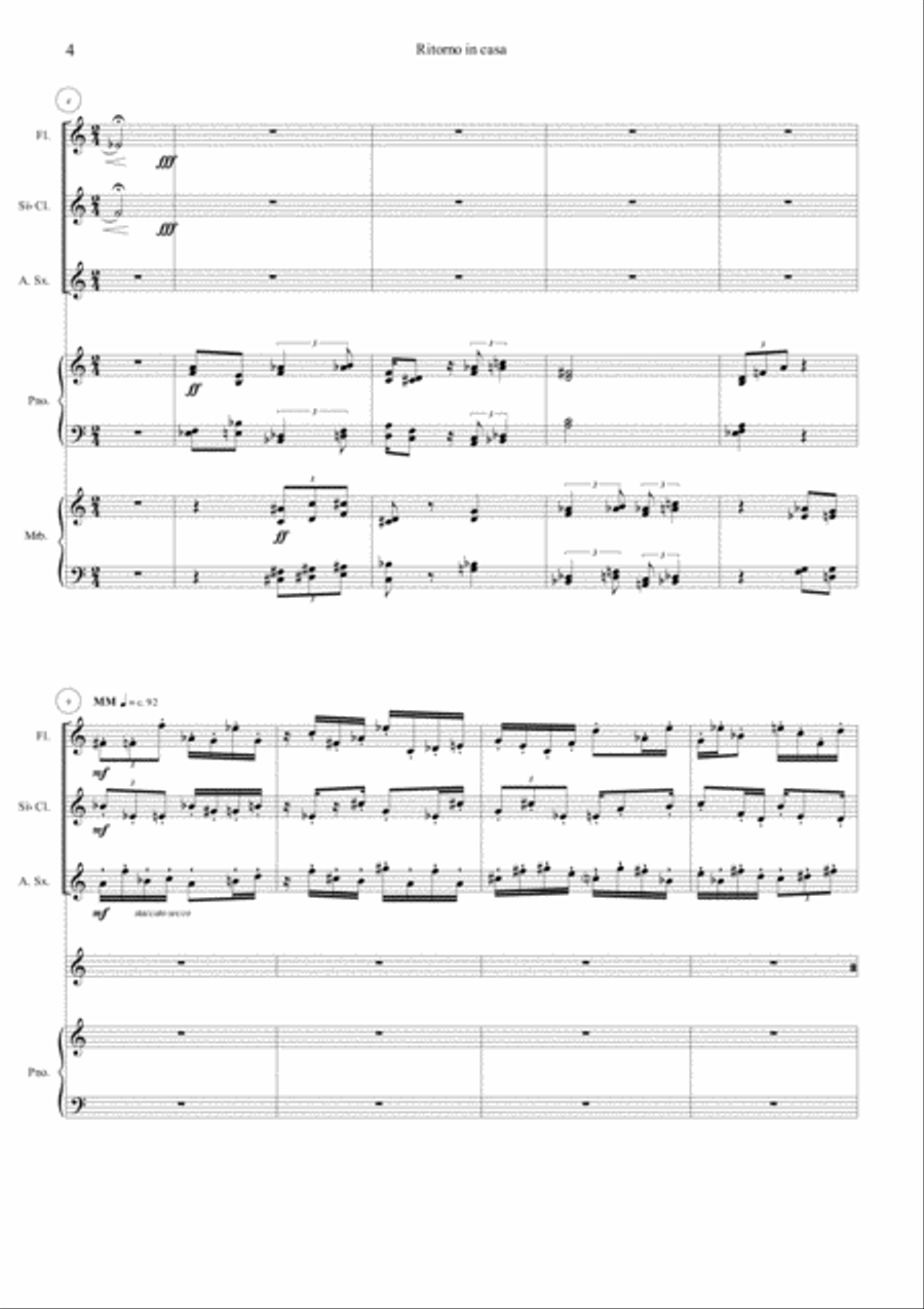 Ritorno in casa Ritorno in casa Small Ensemble scores gallery preview page 6