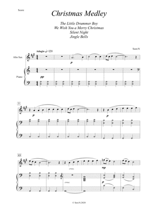Christmas Medley for Alto Saxophone and Piano