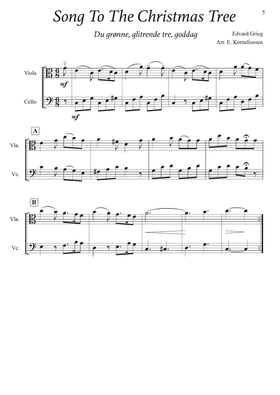 The Christmas Duet Book - 20 Christmas Carols For Viola and Cello String Duet scores gallery preview page 5