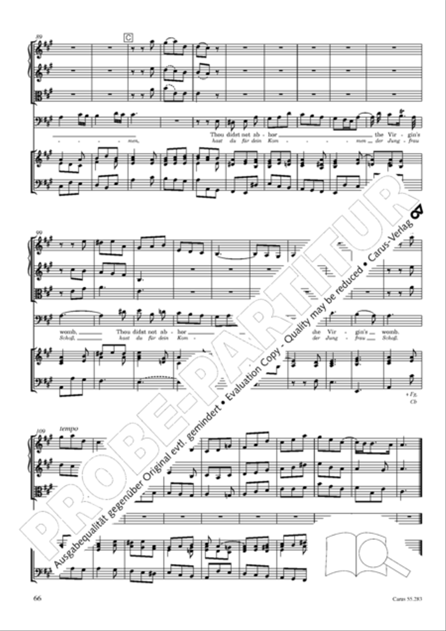 Te Deum for the Victory of Dettingen SSATB scores gallery preview page 83