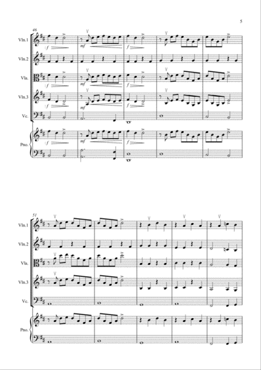 1812 Overture for String Quartet String Quartet scores gallery preview page 5