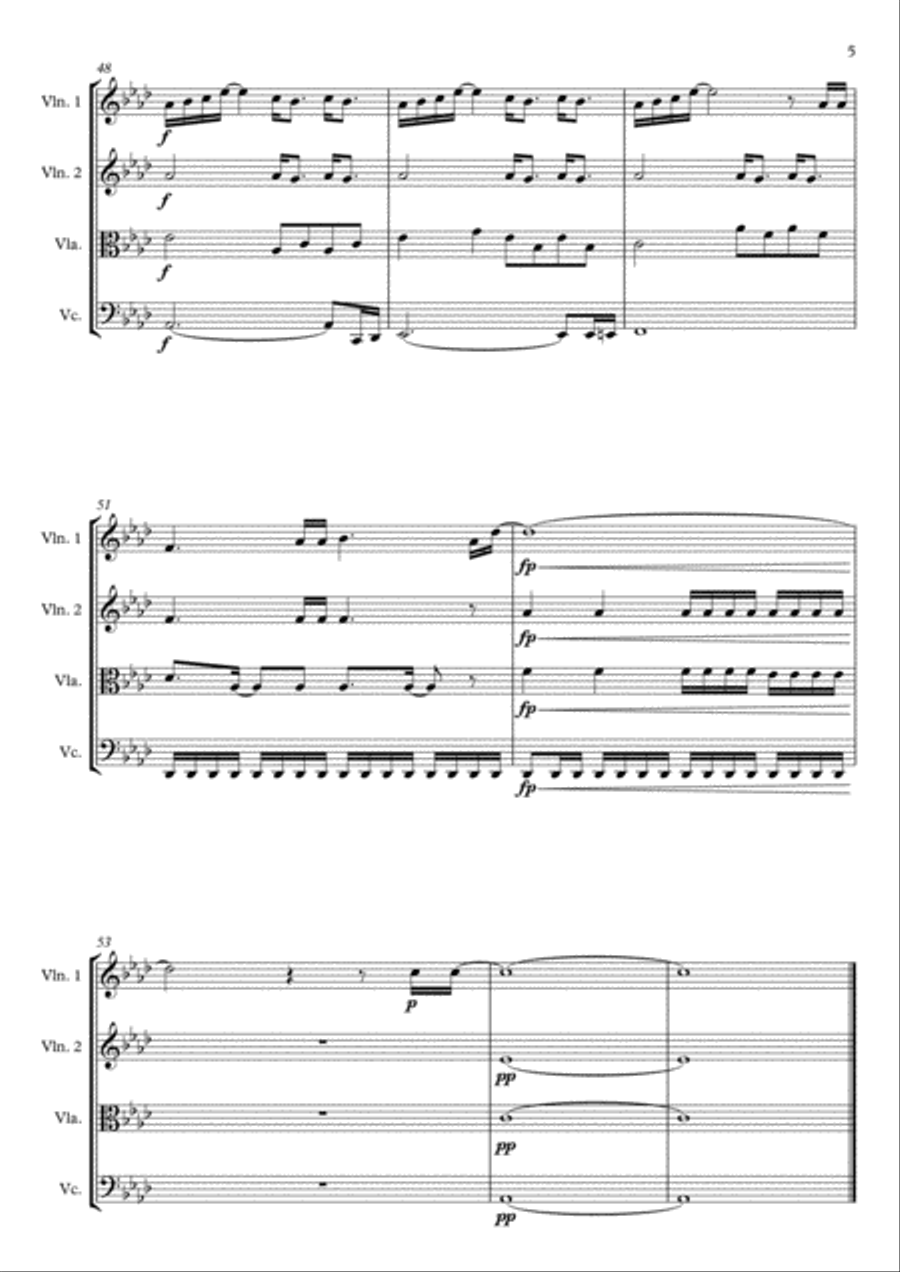 Never Enough Never Enough String Quartet scores gallery preview page 5