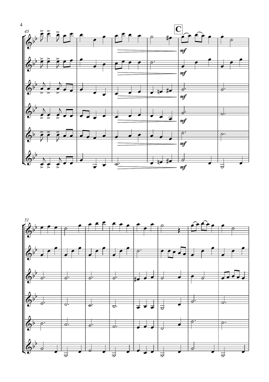 Midnight Haze - for Clarinet Choir Clarinet Choir scores gallery preview page 5
