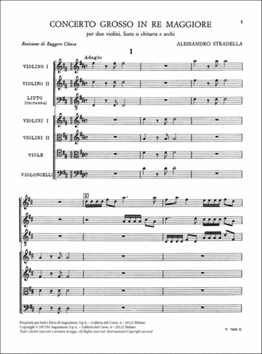 Concerto Grosso Re Vni, Liuto E Archi Lute scores gallery preview page 2