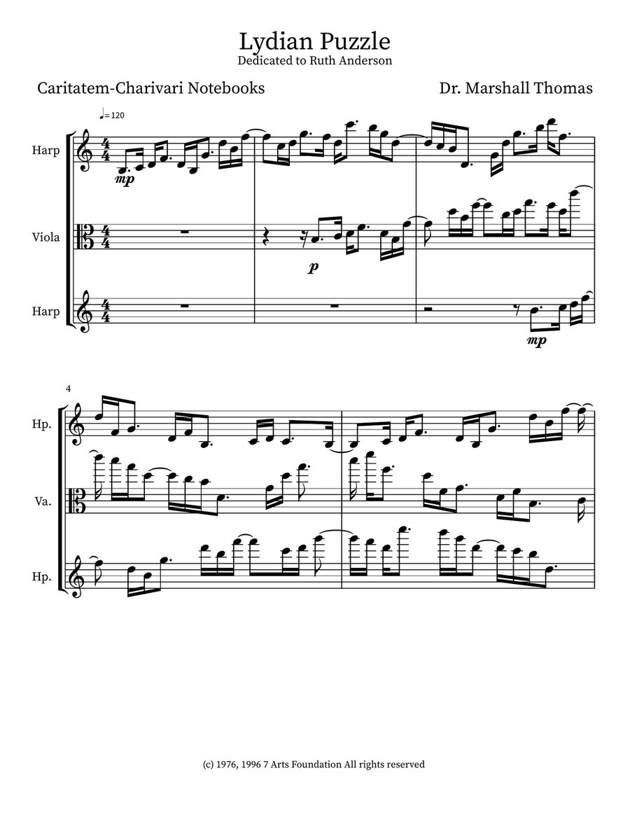 Lydian Puzzle Lydian Puzzle Small Ensemble scores gallery preview page 1
