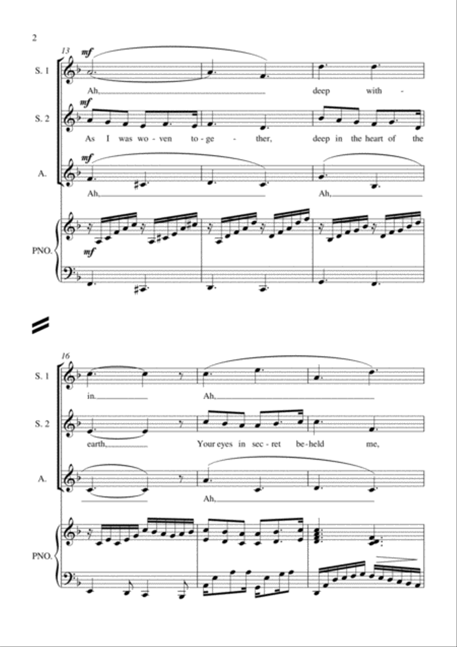 Psalm 139 SSA scores gallery preview page 2