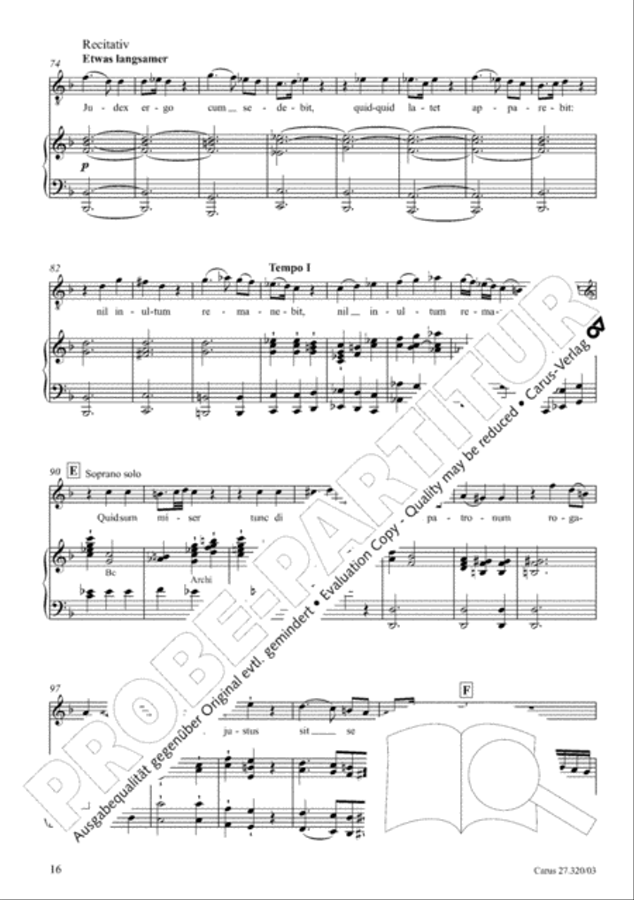 Requiem in D minor 4-Part scores gallery preview page 17