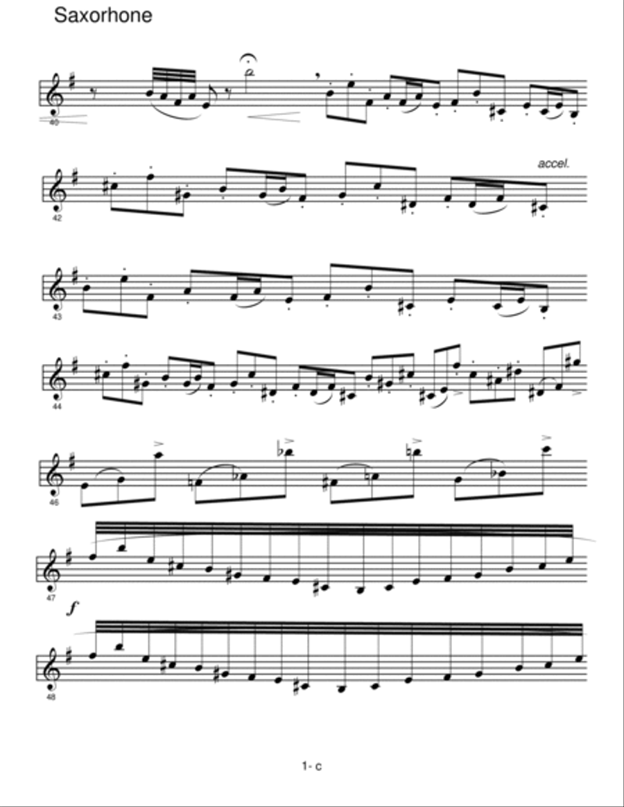 CHINESE RHAPSODY No.3 For Saxophone with different ensembles, Op.46(1988) [solo part] Alto Saxophone scores gallery preview page 3