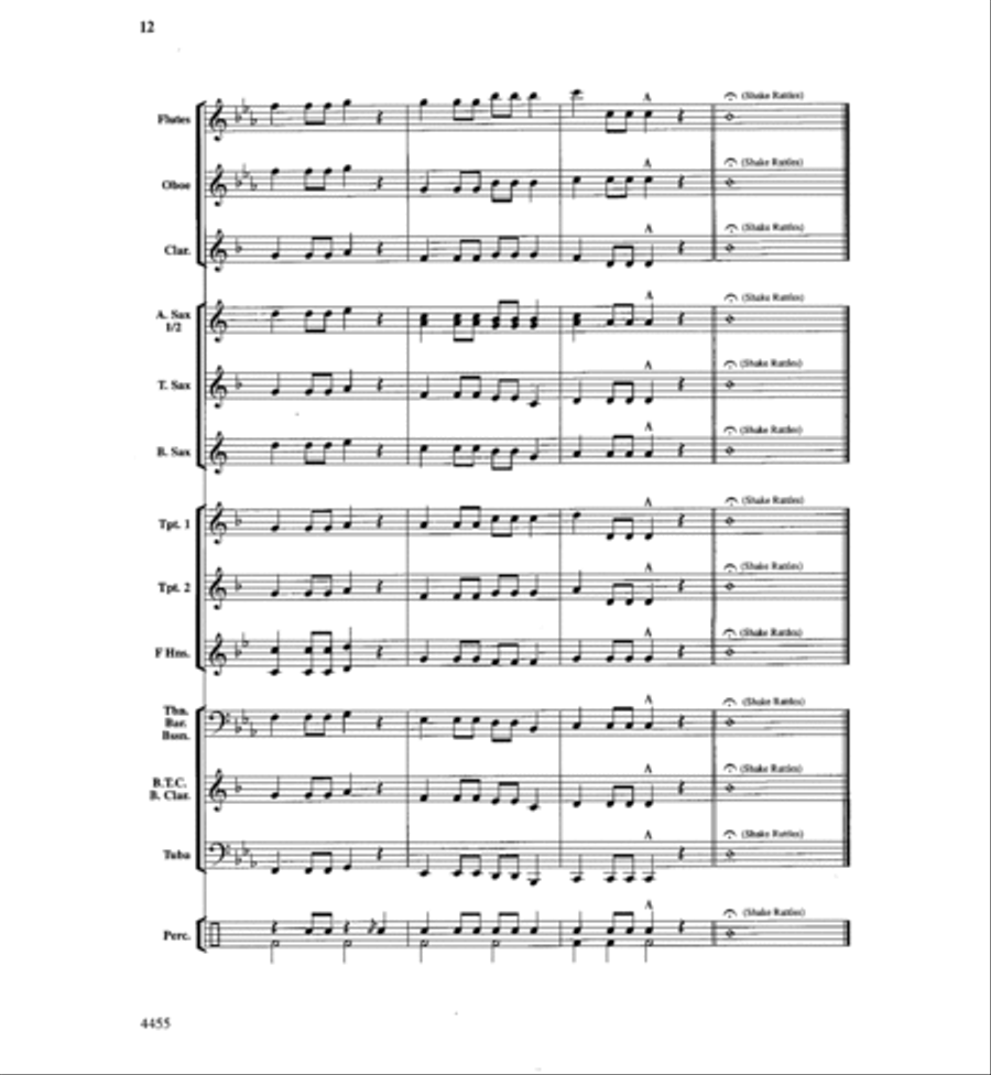 Rattle Snakes! Concert Band scores gallery preview page 12