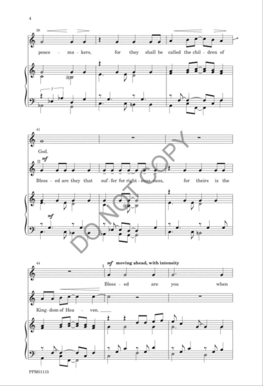 Beatitudes Beatitudes Unison Choir scores gallery preview page 6