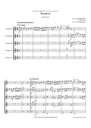 Rondeau - Bridal Fanfare - Trumpet Quintet - Concert Bb major