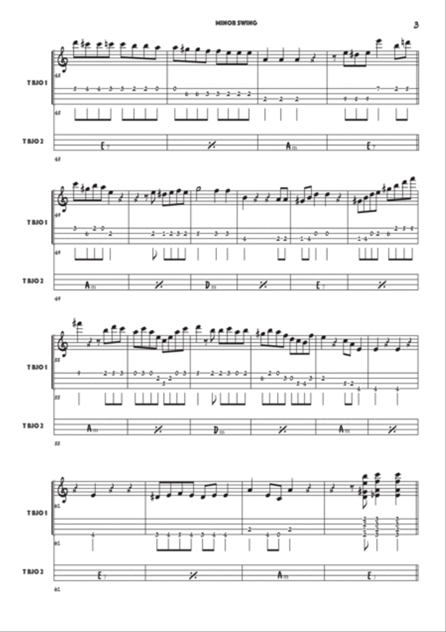 Minor Swing Woodwind Duet scores gallery preview page 3