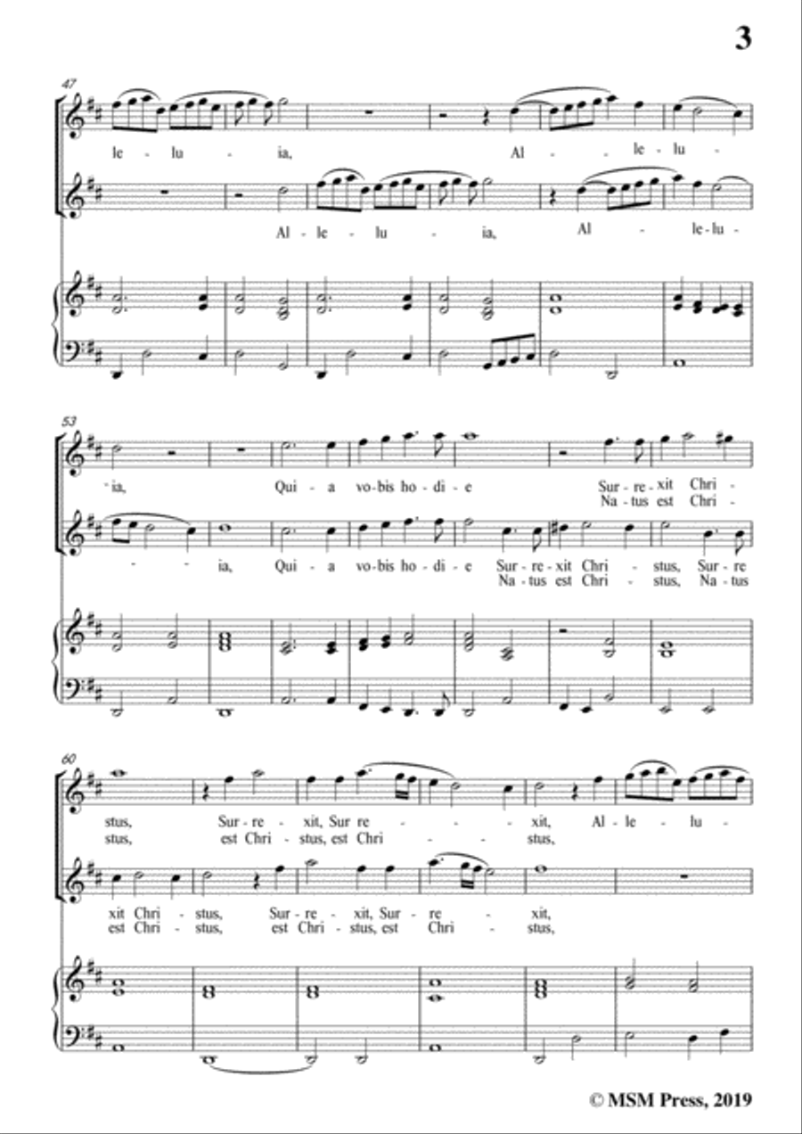 Leoni-Ecce annuntio vobis,in D Major,for two Voices&Piano SSA scores gallery preview page 5