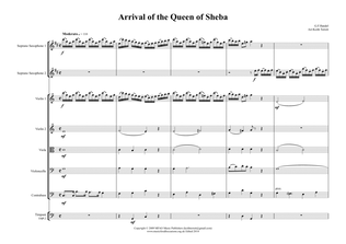 The Arrival of the Queen of Sheba for 2 Bb Soprano Saxophones & Orchestra