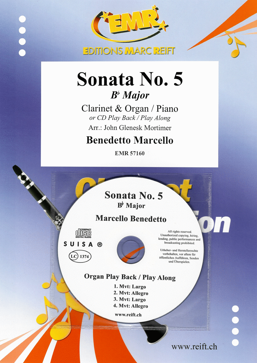 Sonata No. 5 Clarinet Solo scores gallery preview page 1