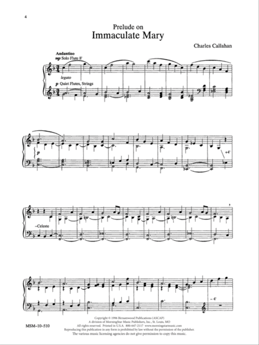 Marian Hymns Organ scores gallery preview page 3