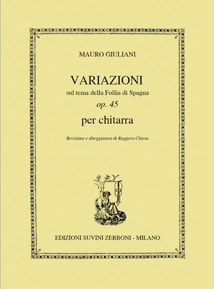 Book cover for Variazioni sul Tema Della Follia Di Spagna