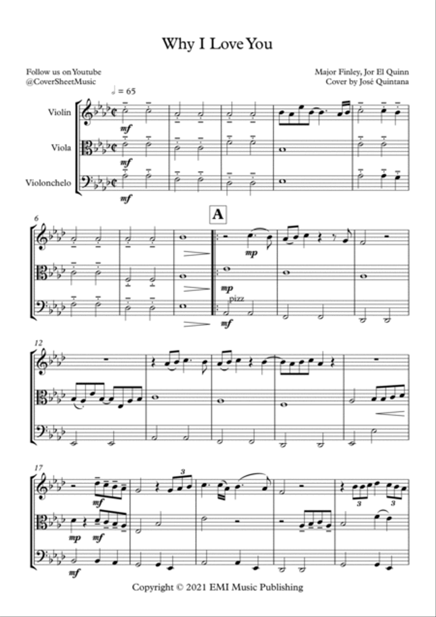 Why I Love You Why I Love You String Trio scores gallery preview page 2