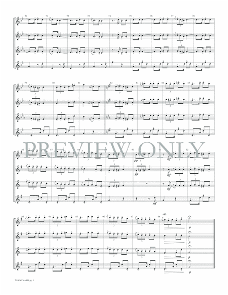 Tango Maria Small Ensemble scores gallery preview page 5