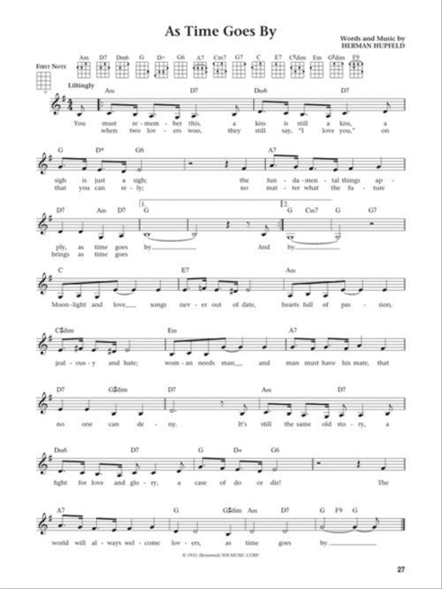 The Daily Ukulele: Leap Year Edition for Baritone Ukulele Piano scores gallery preview page 17
