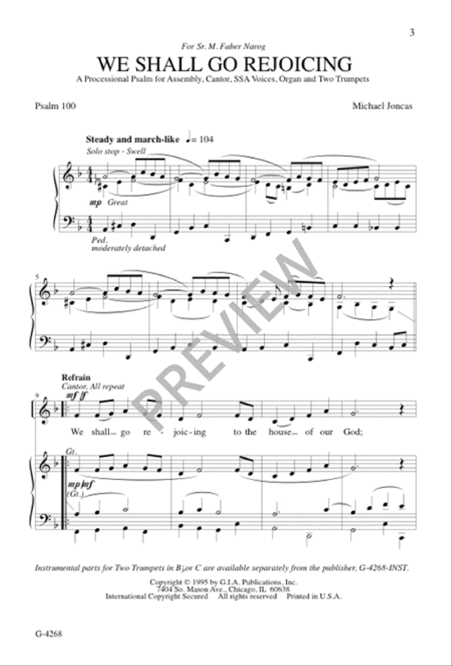 We Shall Go Rejoicing We Shall Go Rejoicing SSA scores gallery preview page 1