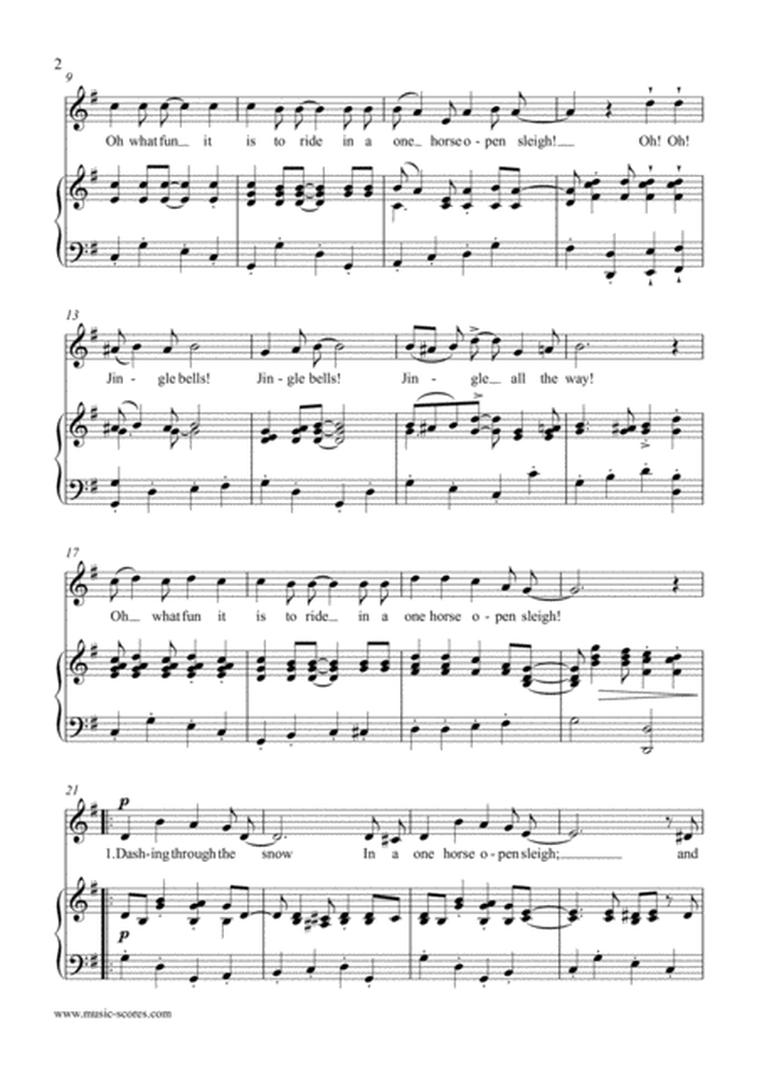 Jingle Bell Sleigh Ride - Voice and Piano image number null