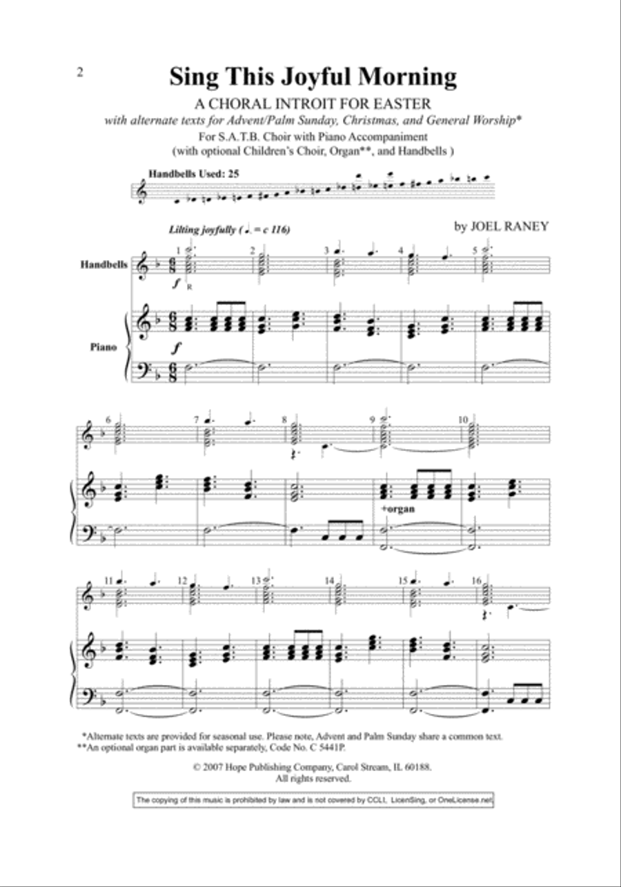 Sing This Joyful Morning 4-Part scores gallery preview page 2